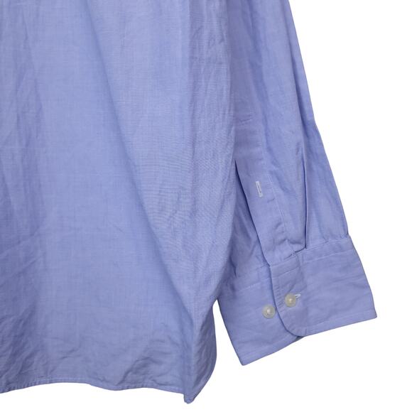 J Crew Men's Long Sleeve Button-Up Shirt Size XL 17-17.5 Periwinkle Blue - Picture 13 of 16